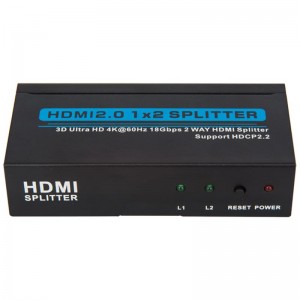 V2.0 HDMI 1x2 Splitter Hỗ trợ 3D Ultra HD 4Kx2K @ 60Hz HDCP2.2