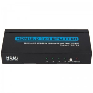 V2.0 HDMI 1x4 Splitter Hỗ trợ 3D Ultra HD 4Kx2K @ 60Hz HDCP2.2