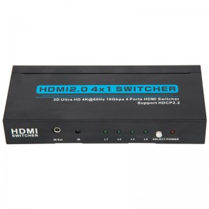Bộ chuyển đổi HDMI 4x1 V2.0 Hỗ trợ 3D Ultra HD 4Kx2K @ 60Hz HDCP2.2
