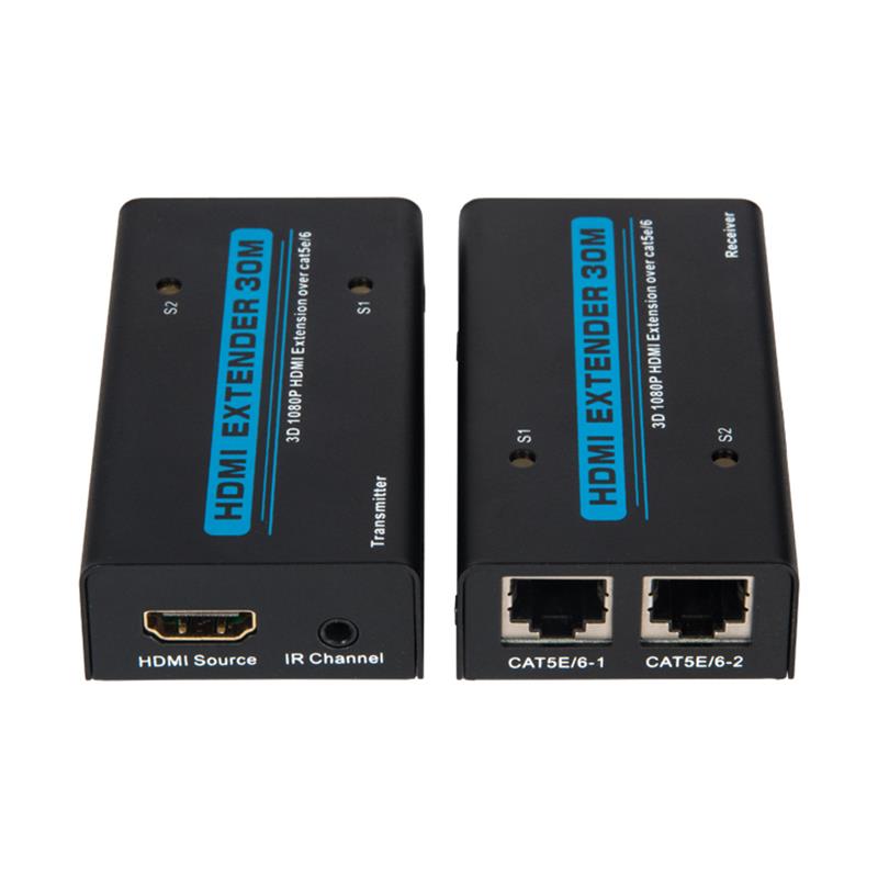 V1.3 HDMI Extender 30m trên cáp Dual cat5e \/ 6 Hỗ trợ Full HD 1080P