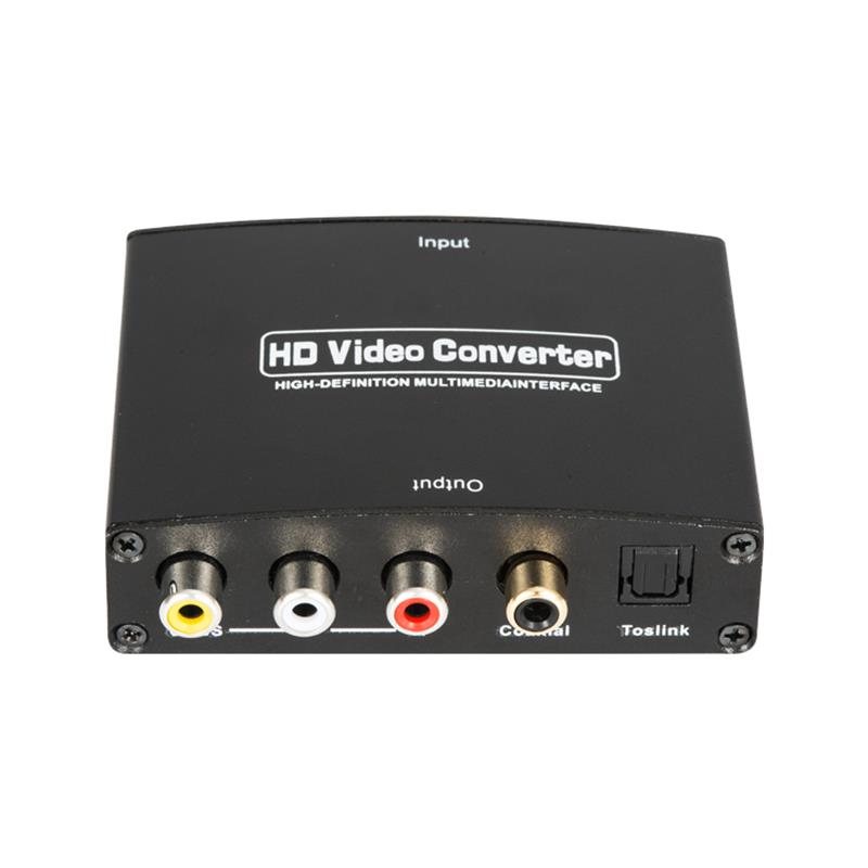 HDMI TO AV + Bộ chuyển đổi âm thanh kỹ thuật số Tự động mở rộng 1080P