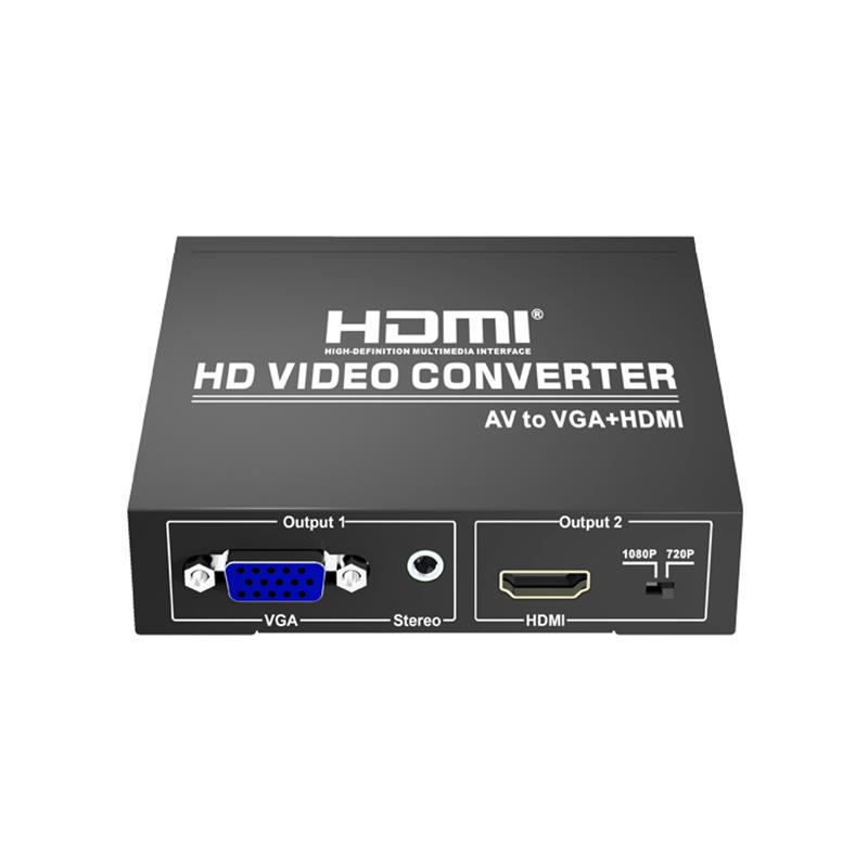 Bộ chuyển đổi AV sang VGA + HDMI Bộ mở rộng 720P \/ 1080P